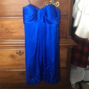 Cache Royal Blue silk cocktail dress